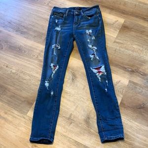 Judy blue serape skinny jeans